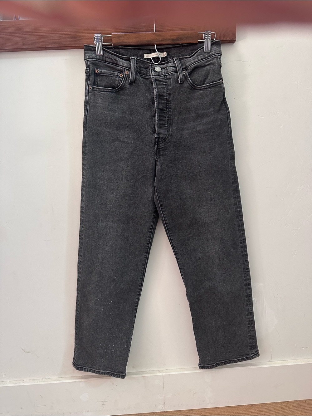 Levi’s Ribcage Straight Ankle Jeans Faded Black